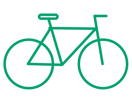 Fahrrad in grün